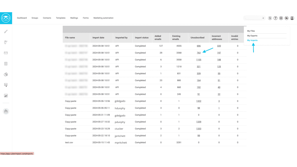 import-page-cyberimpact-new-feature