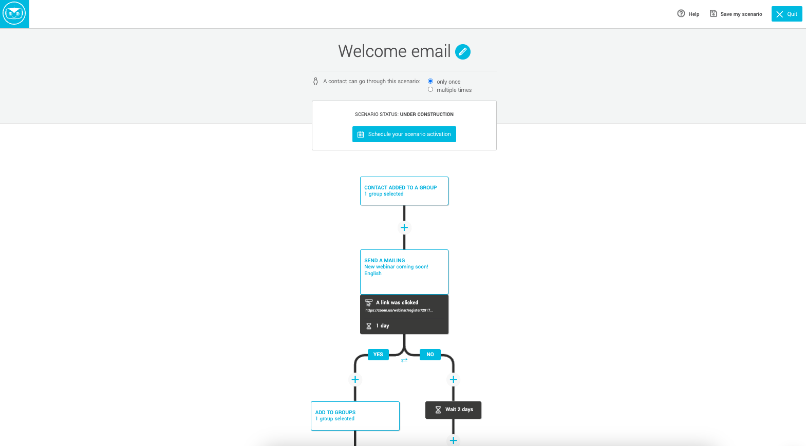 Cyberimpact-welcome-email-marketing-automation-example