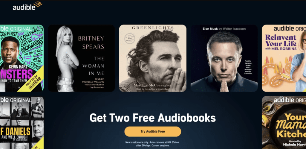 landing-pages-produit-audible